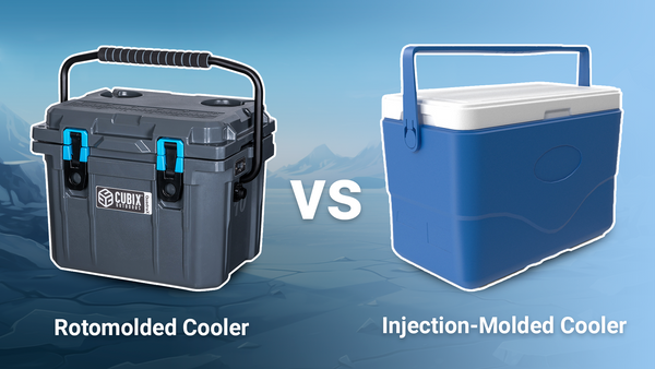 A comparison of the Cubix Outdoors rotomolded cooler compared to the injection-molded cooler